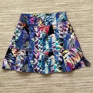 EUC Dona Jo JoJo Eco Skirt | Skort Tennis Golf Abstract Print Size Small | 1